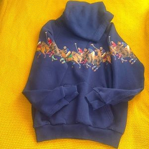 Boys polo hoodie gently used